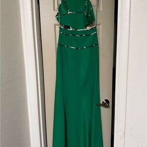 BCBGMaxAzria Striking Green Backless Dress